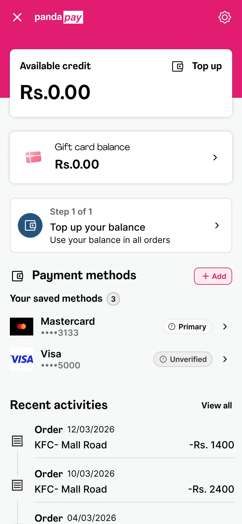 pandapay wallet, proposed